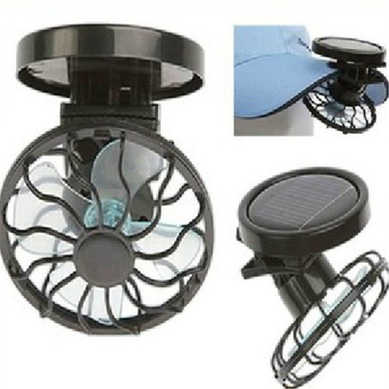 Unisex non-clippable solar clip fan for caps, hats, and outdoor with safety grid Stornfield