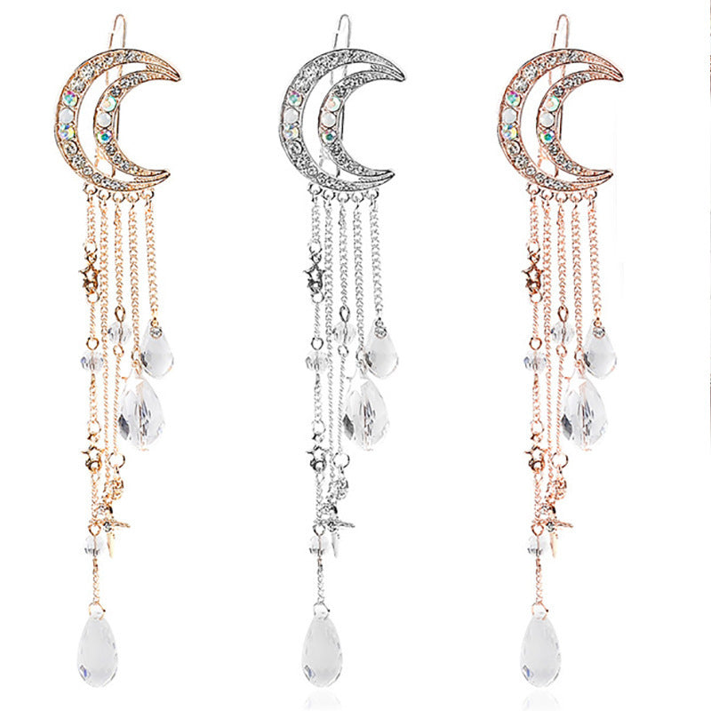 Celestial Moon-Inspired Dangle Brooch Stornfield