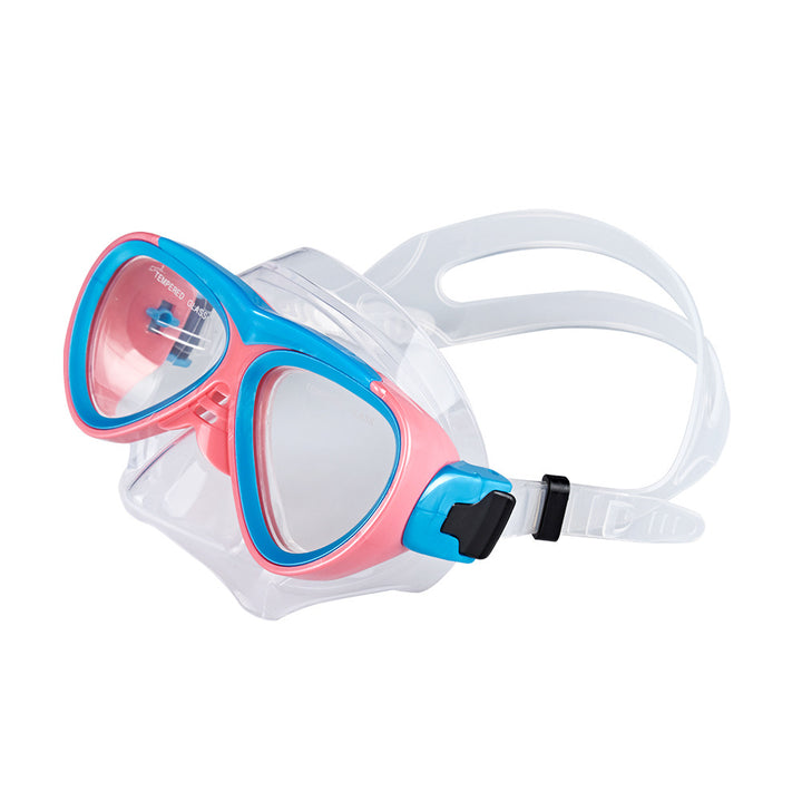 Diving mask with elastic adjustment and anti-fog technology Stornfield