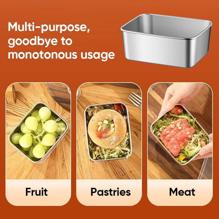 Stornfield | Stainless Steel Food Storage Container with Lid, Storage Box for Lunch, Snacks