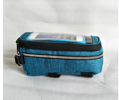 touchscreen top tube bike bag with waterproof compartment and reflective strip Stornfield