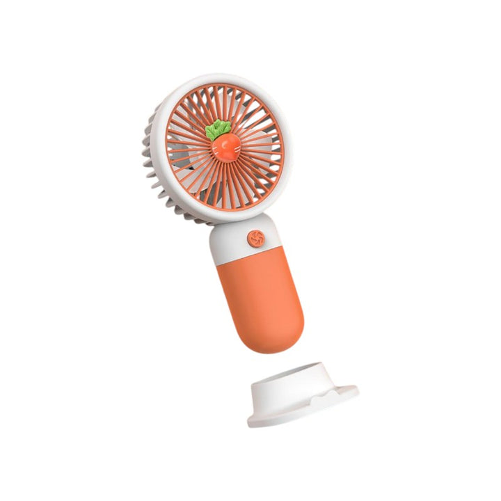 MTech Portable Handheld Fan – Strong Wind, Noiseless, Rechargeable Mini Fan With Base | Stornfield