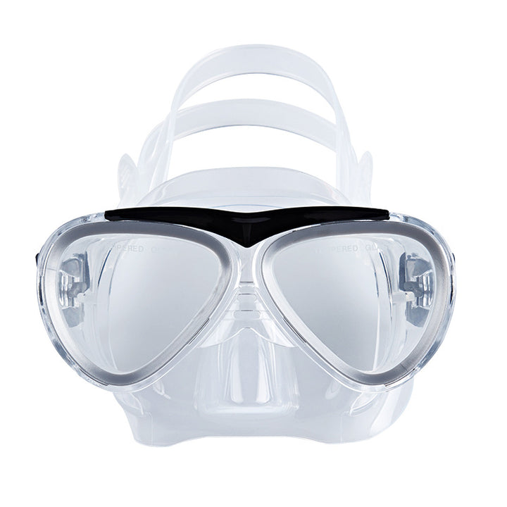 Diving mask with elastic adjustment and anti-fog technology Stornfield