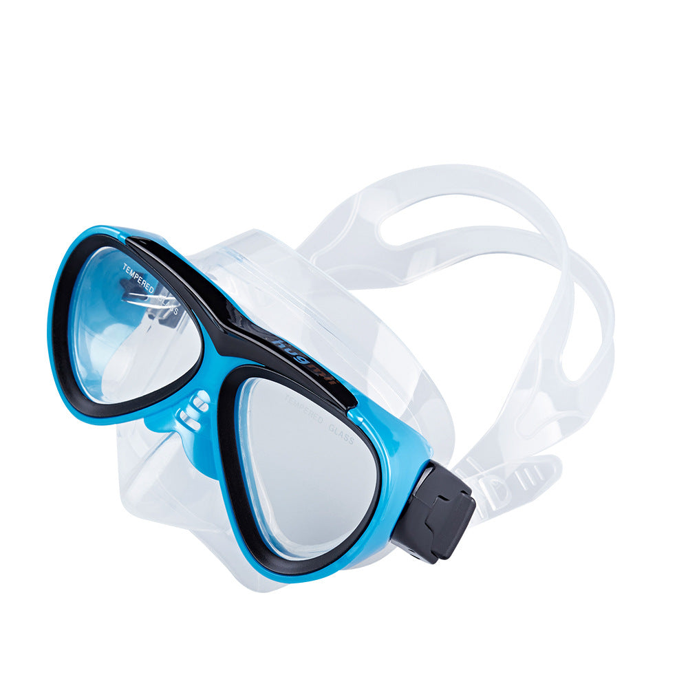 Diving mask with elastic adjustment and anti-fog technology Stornfield