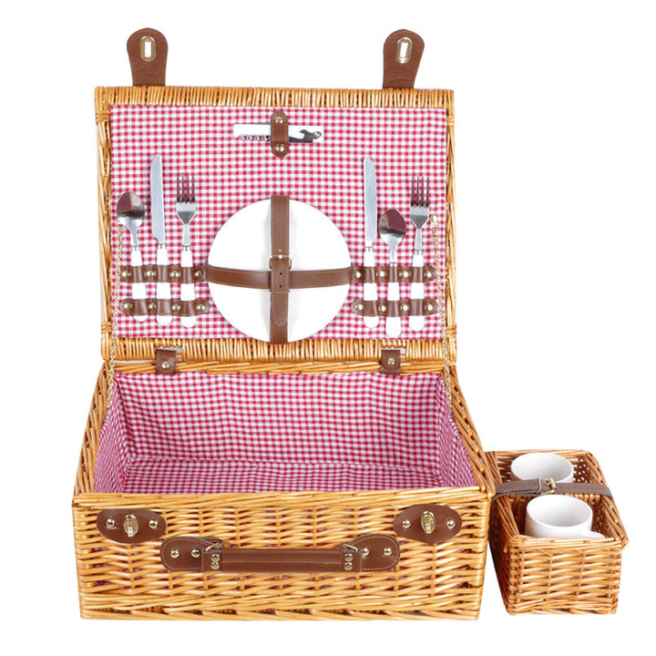 Women's picnic basket with integrated dish set and stylish details Stornfield