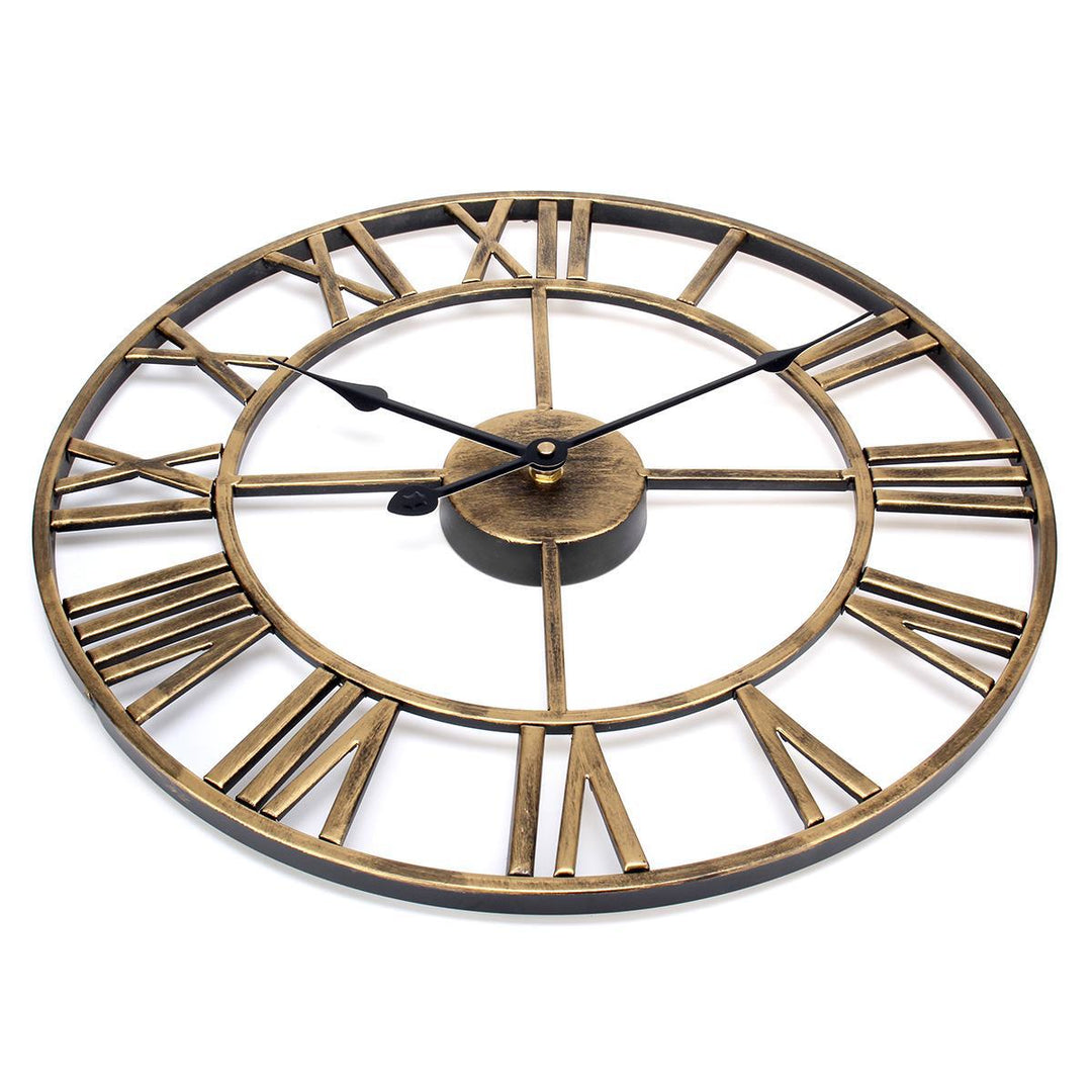 Stornfield | Silent Wall Clock Large Roman Numerals 16 Inch Iron