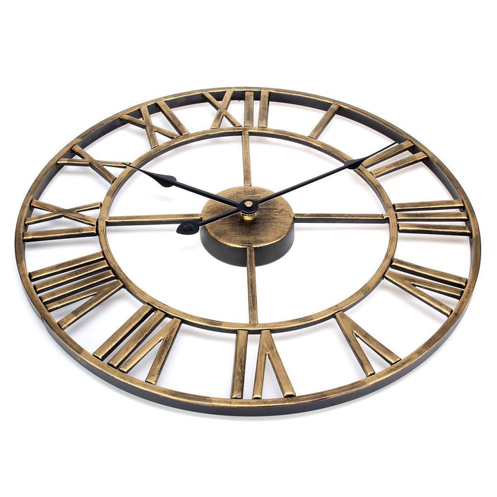 Stornfield | Silent Wall Clock Large Roman Numerals 16 Inch Iron