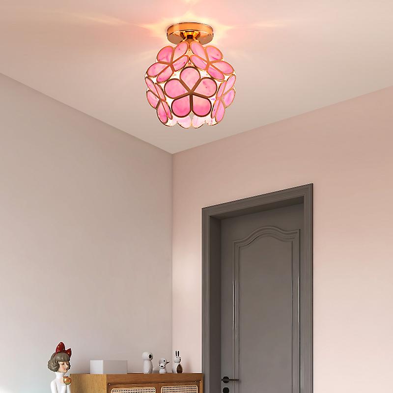 Artistic Glass Ceiling Lamp with Floral Pattern - FlowerHall | Stornfield
