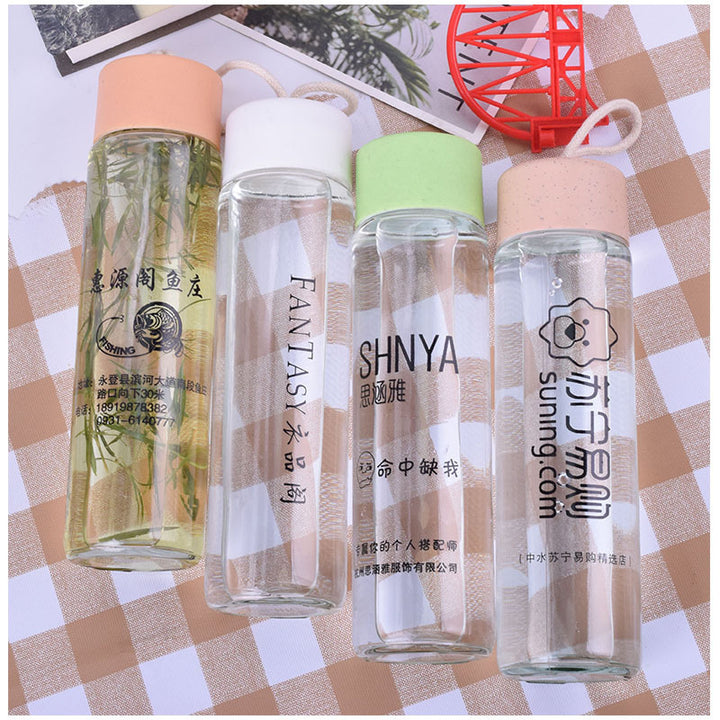 Ladies High Quality Glass Drinking Bottle with Carabiner Stornfield