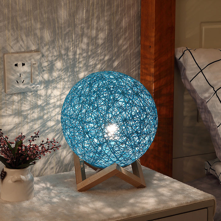 Artistic Table Lamp with Geometric Design