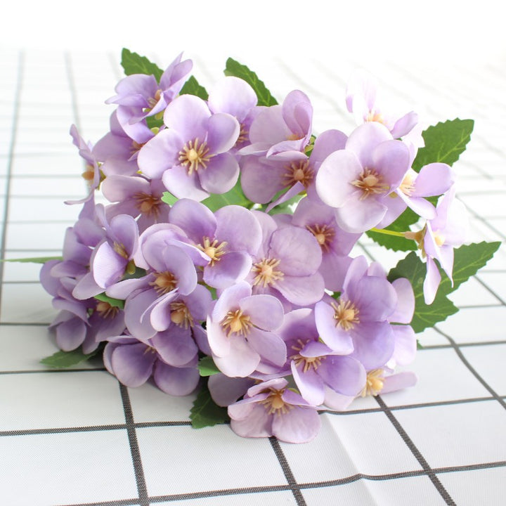 Lifelike Floral Bouquet with Charming Purple Blooms