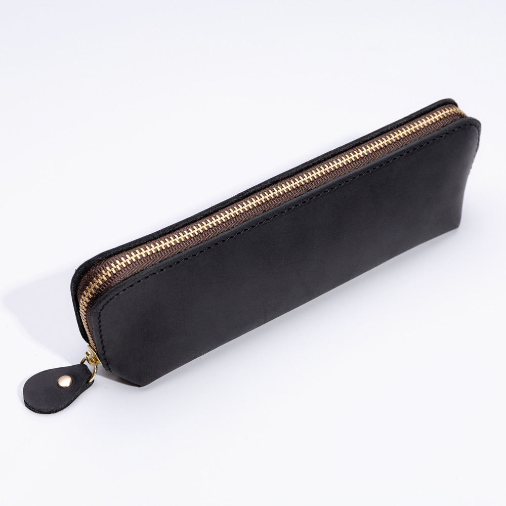 Premium Leather Zippered Pencil Case