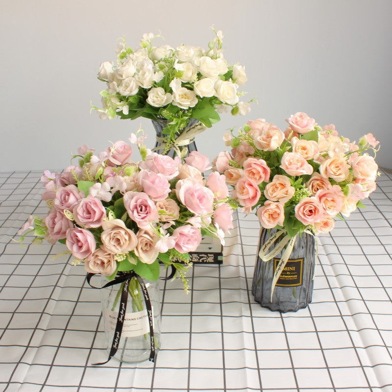 Realistic Floral Bouquet with Lifelike Roses