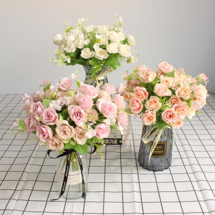 Realistic Floral Bouquet with Lifelike Roses