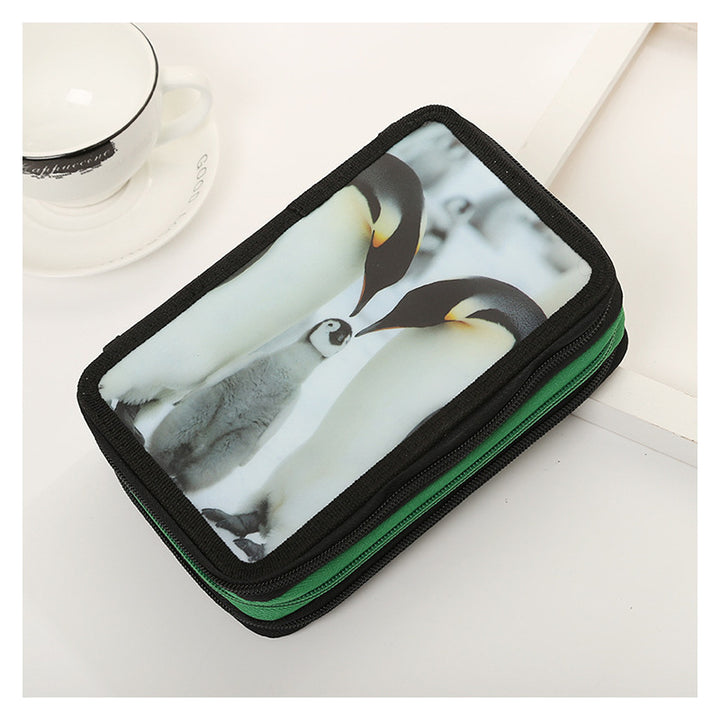 Animal-Themed Multi-Compartment Organizer Pouch