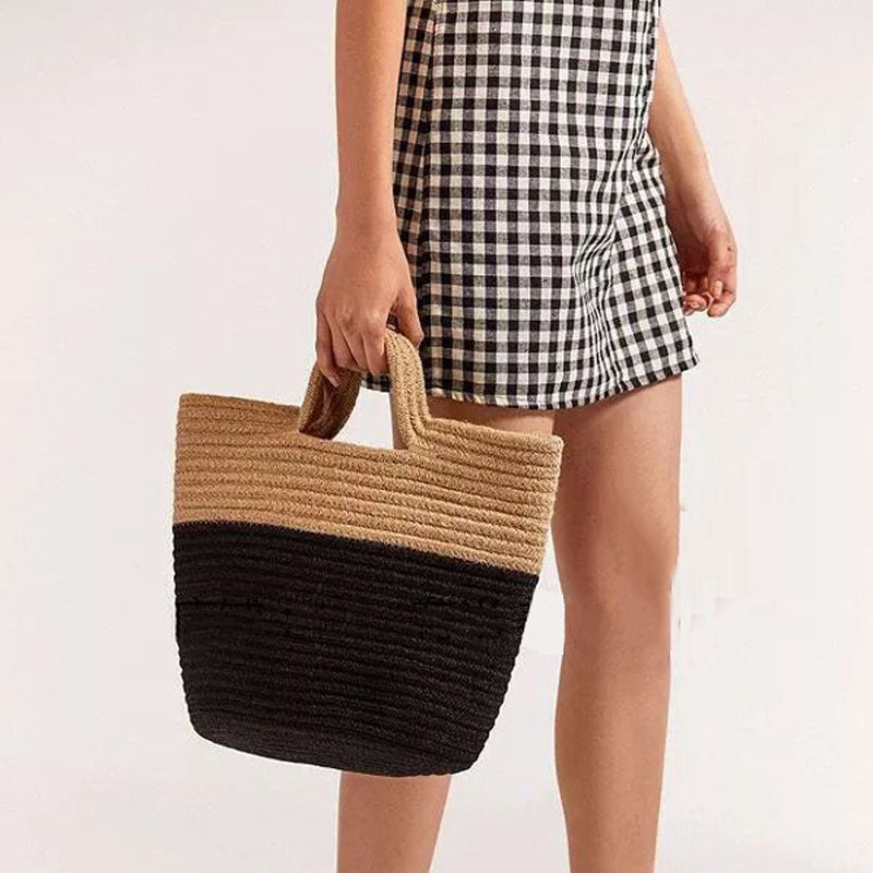 High Quality Woven Basket Bag with Sturdy Short Handles Stornfield
