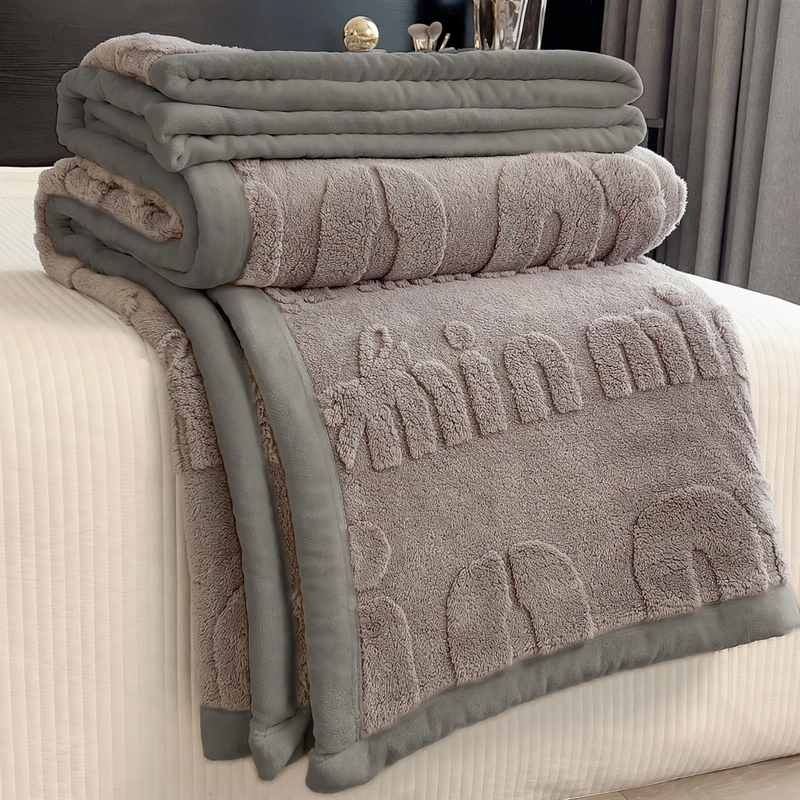 Coral fleece blanket, thickened, for winter