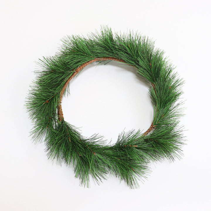 Christmas wreath made of PVC pine needles