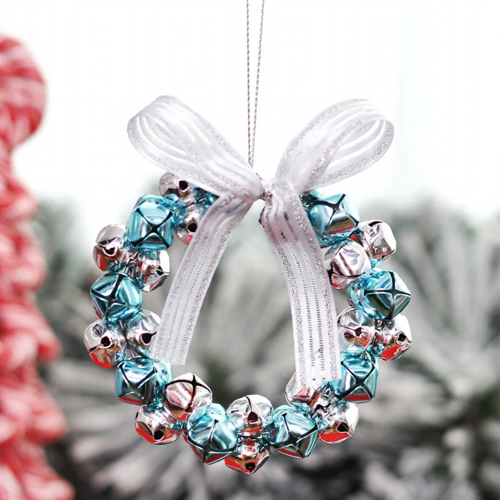 Christmas wreath made of iron with bells