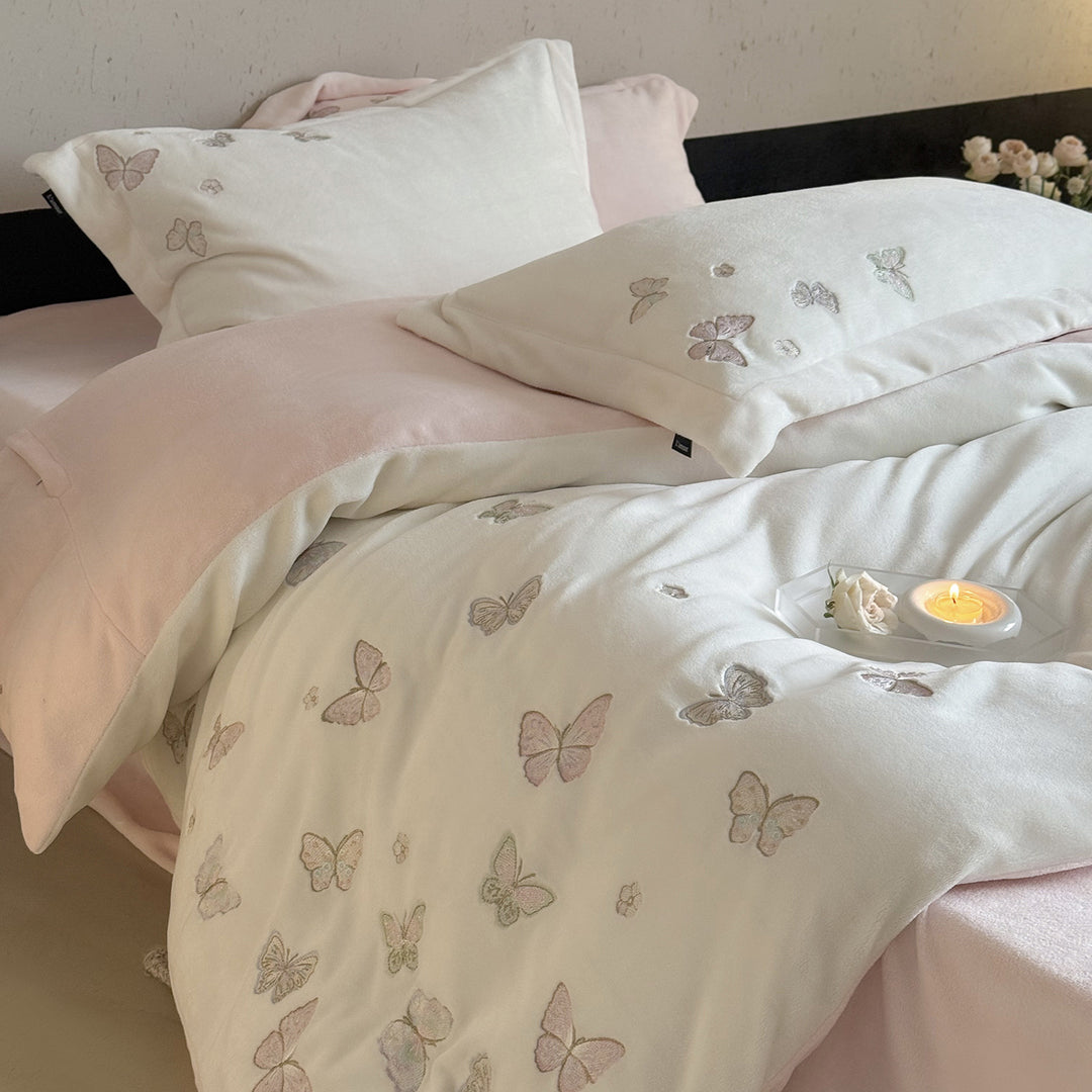 Heat bedding set, 4-piece, milk fiber, cartoon design