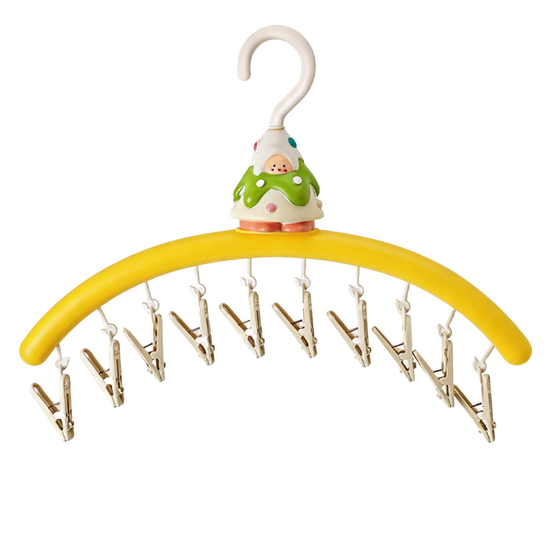 Cartoon clothes dryer with clips