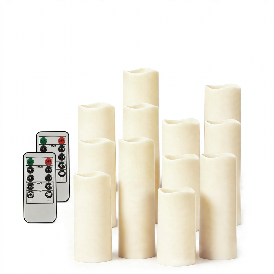 LED Outdoor Candle Set, waterproof, with remote control