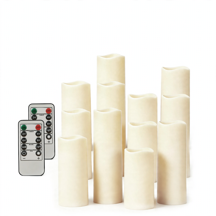 LED Outdoor Candle Set, waterproof, with remote control