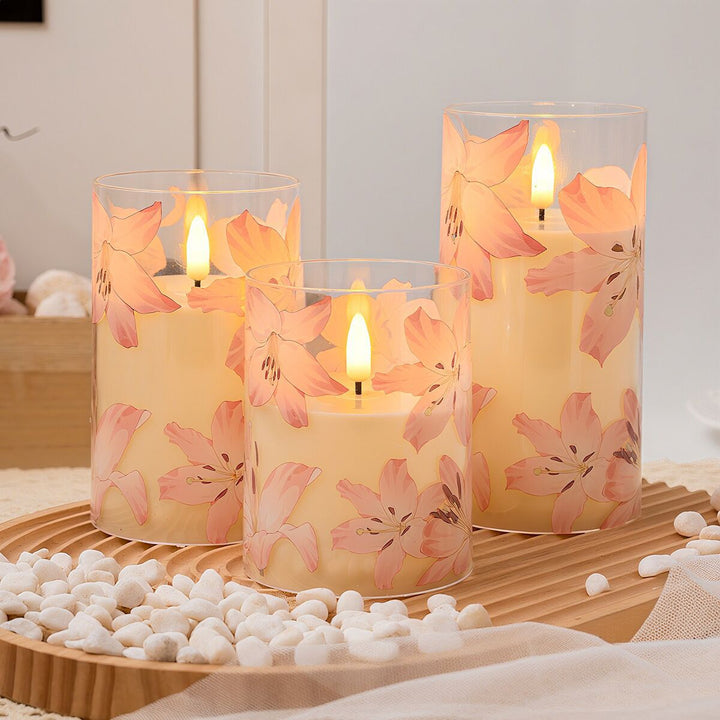 LED-Real Wax-Look Candles, Set of 3