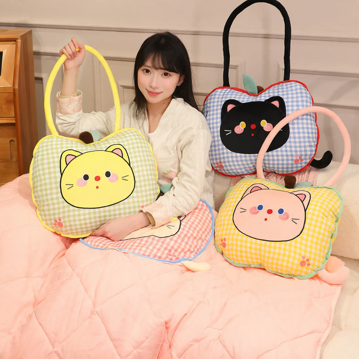 Apple cuddle pillow with blanket, 2-in-1