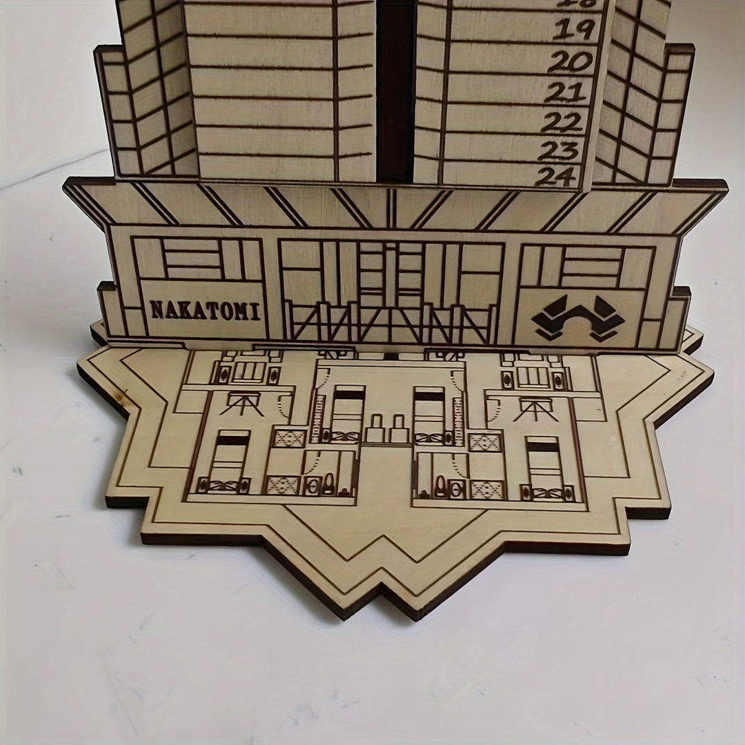 Decorative wooden Advent calendar, European style