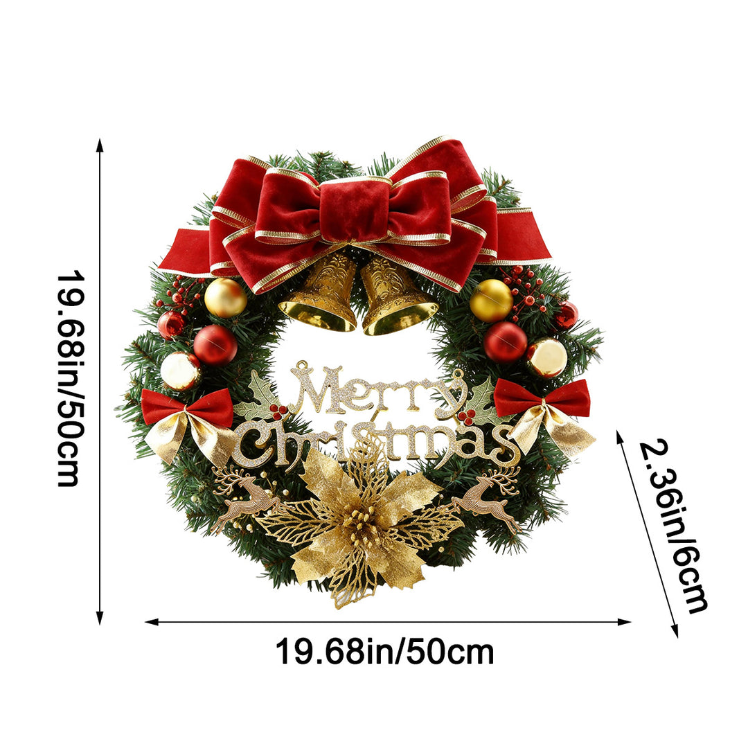 Christmas wreath with Merry Christmas lettering