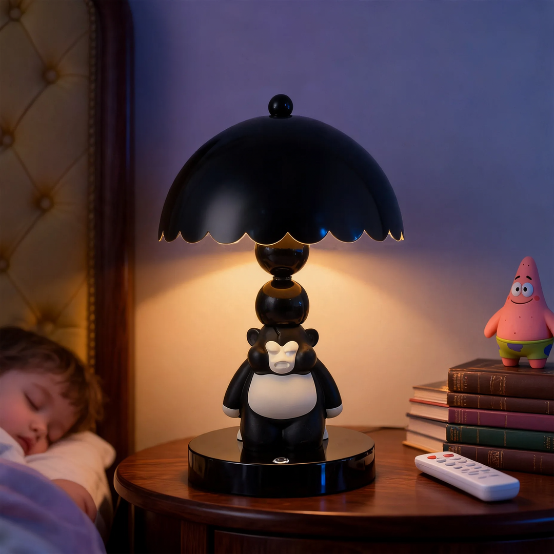 Chimpanzee table lamp with dimming function