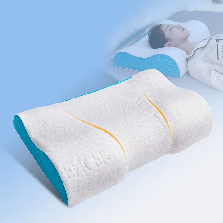 Memory foam neck support pillow, wave