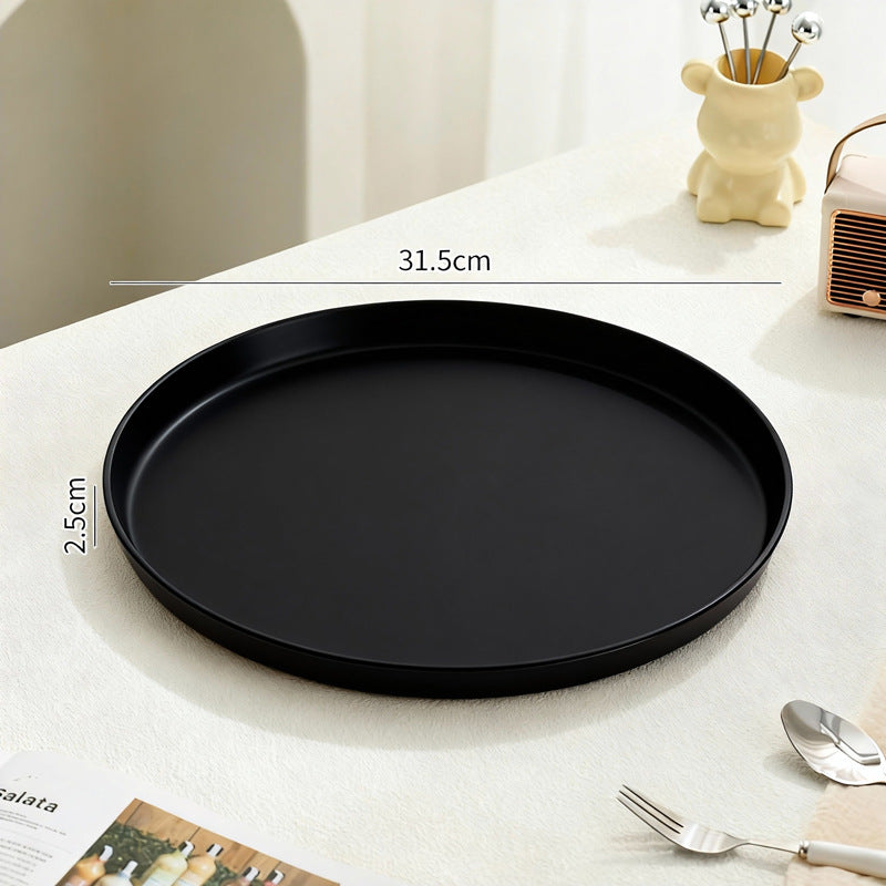 Beef Plastic Tray, Cream and Black