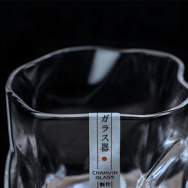 Whiskey glass in Edo Kiriko style – Handcut with unique crumple design | Stornfield