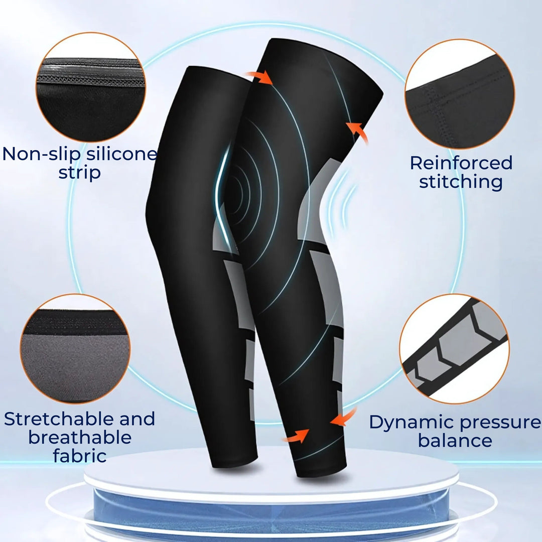 LegVital Full Leg Compression Sleeve for Optimized Blood Circulation, Muscle Support, and Rapid Recovery for Athletes and Versatile Use Stornfield