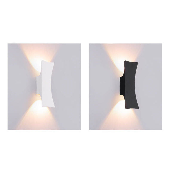Modern Simple Rectangular Curved LED Outdoor Waterproof Wall Sconce Lamp | Stornfield