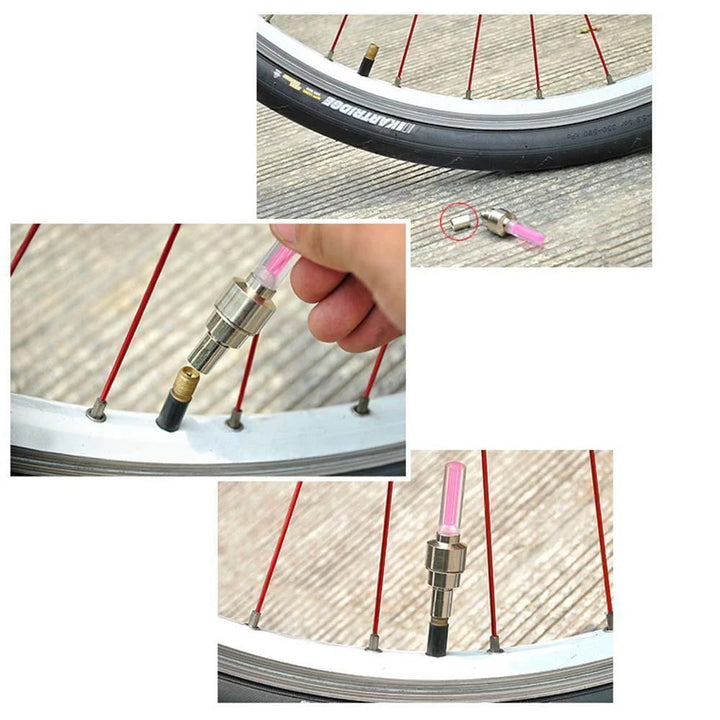LED Light Valve Cap for Bicycle Wheel | Stornfield