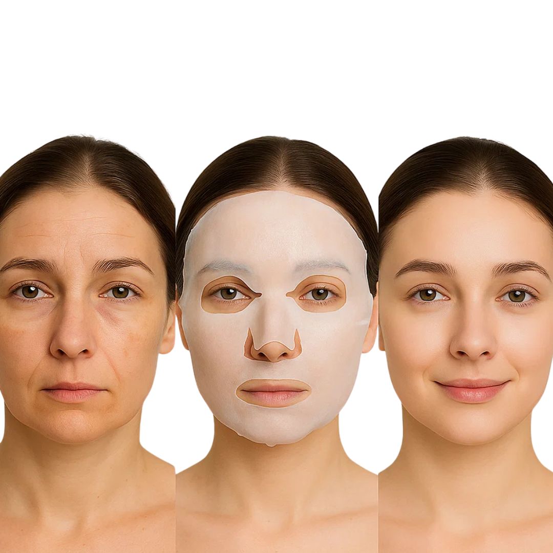GlowRevive | Collagen Fabric Mask – Overnight Hydrating Treatment – Hydrogel – Stornfield Anti-Aging Skincare