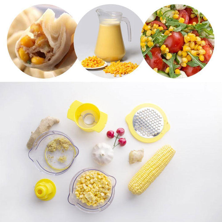 Cob Corn Stripper With Built-In Measuring Cup And Grater | Stornfield