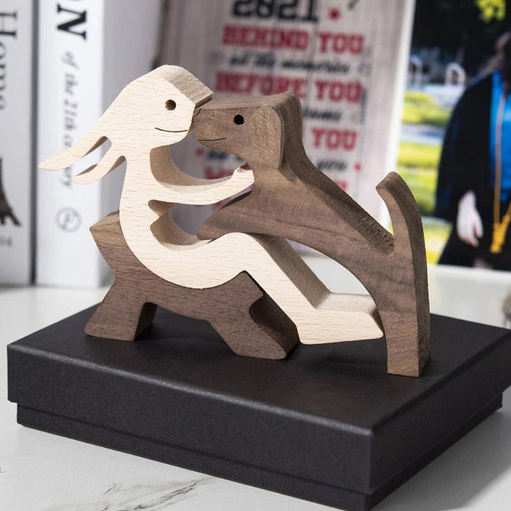 Gift For Pet Lovers - Wood Sculpture Table Ornaments - The Love Between You And Your Fur-Friend | Stornfield