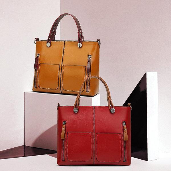 Cera - Vintage handbag with double front pocket | Stornfield