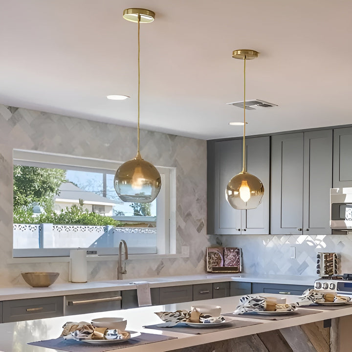 Industrial Glass Pendant Light with LED – Modern & Decorative | Ideal for Kitchens, Dining Rooms & Bars | Stornfield