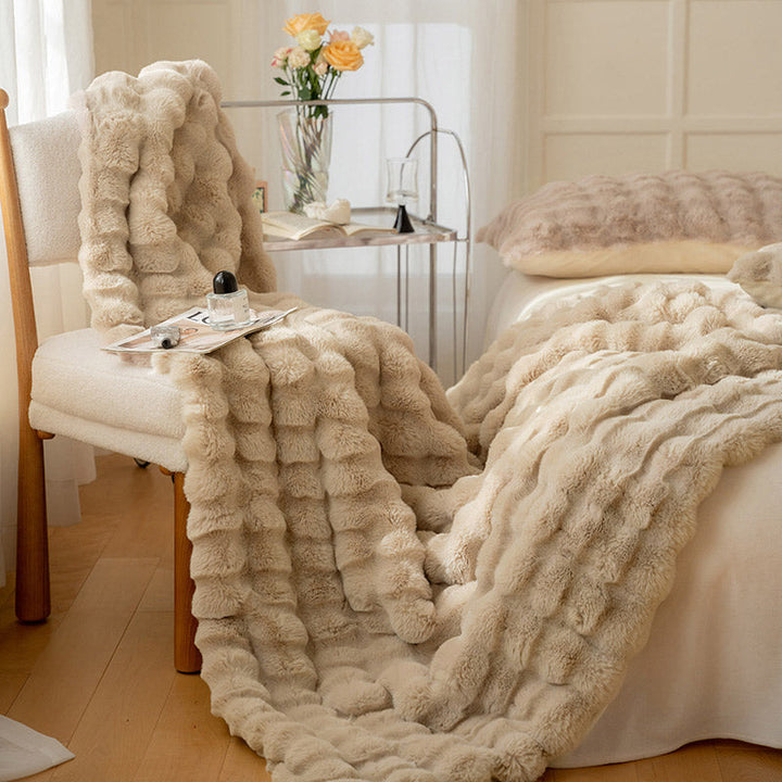 Plush faux fur throw blanket for ultimate cozy warmth | Stornfield