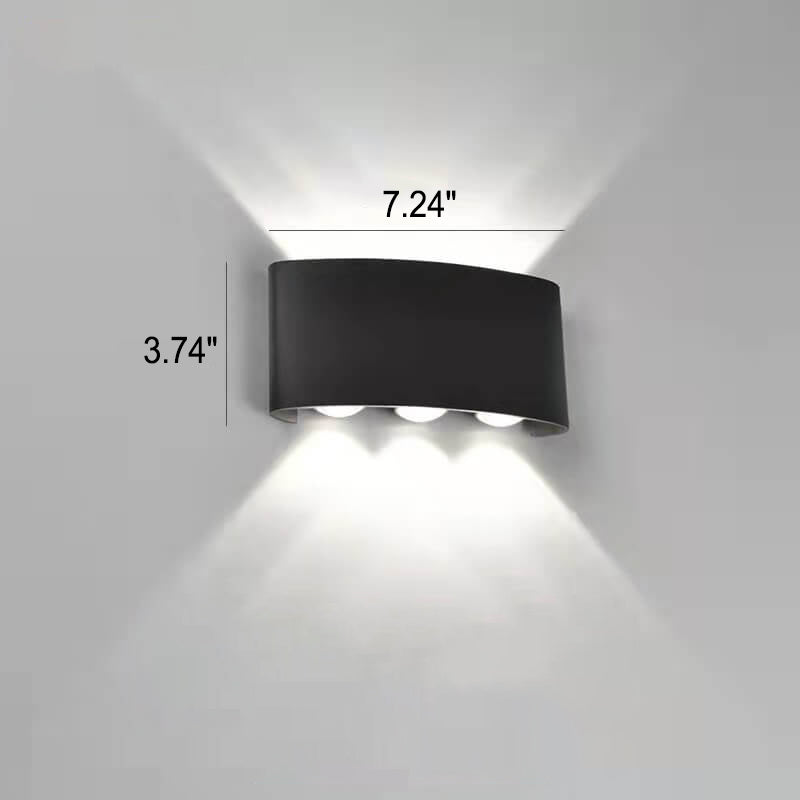 Modern Outdoor Arc Up and Down Spotlight LED Outdoor Waterproof Wall Sconce Lamp | Stornfield