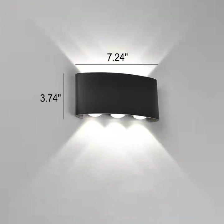 Modern Outdoor Arc Up and Down Spotlight LED Outdoor Waterproof Wall Sconce Lamp | Stornfield