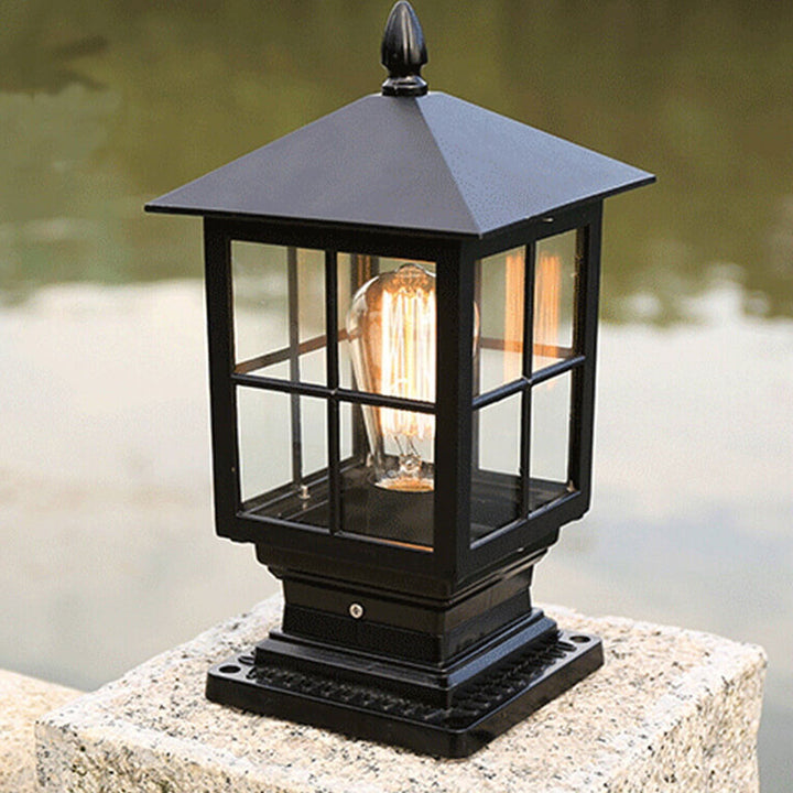 European Outdoor Column Lantern Waterproof  Rustproof 1-Light Patio Light | Stornfield