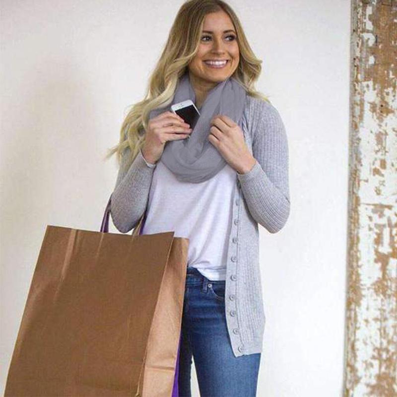 Stornfield | Warm scarf with hidden pocket for winter