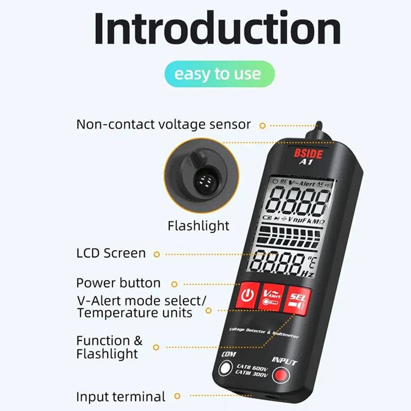A1 Fully Automatic Anti-Burn Intelligent Digital Multimeter Stornfield