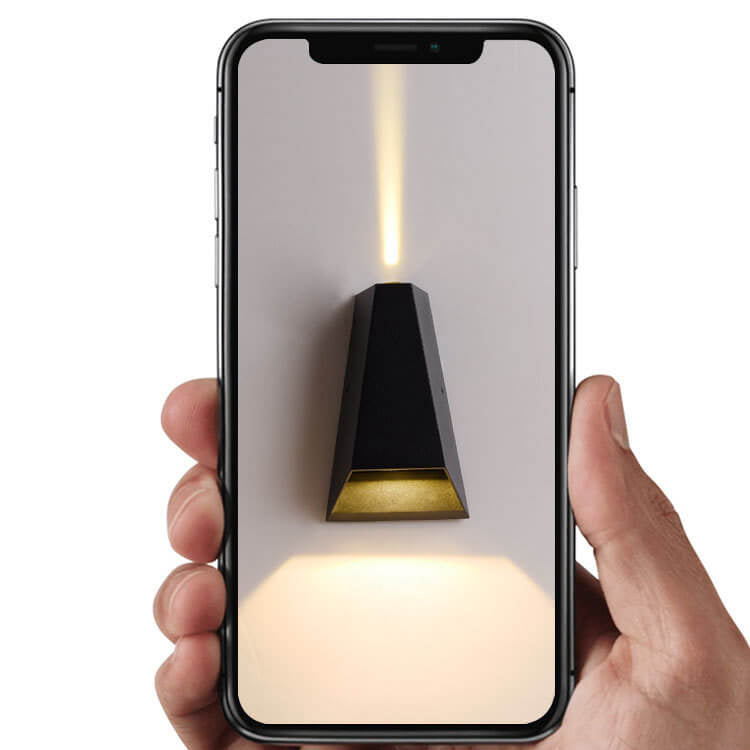 Modern Creative Trapezoid Up and Down Illuminated LED Outdoor Wall Sconce Lamp | Stornfield